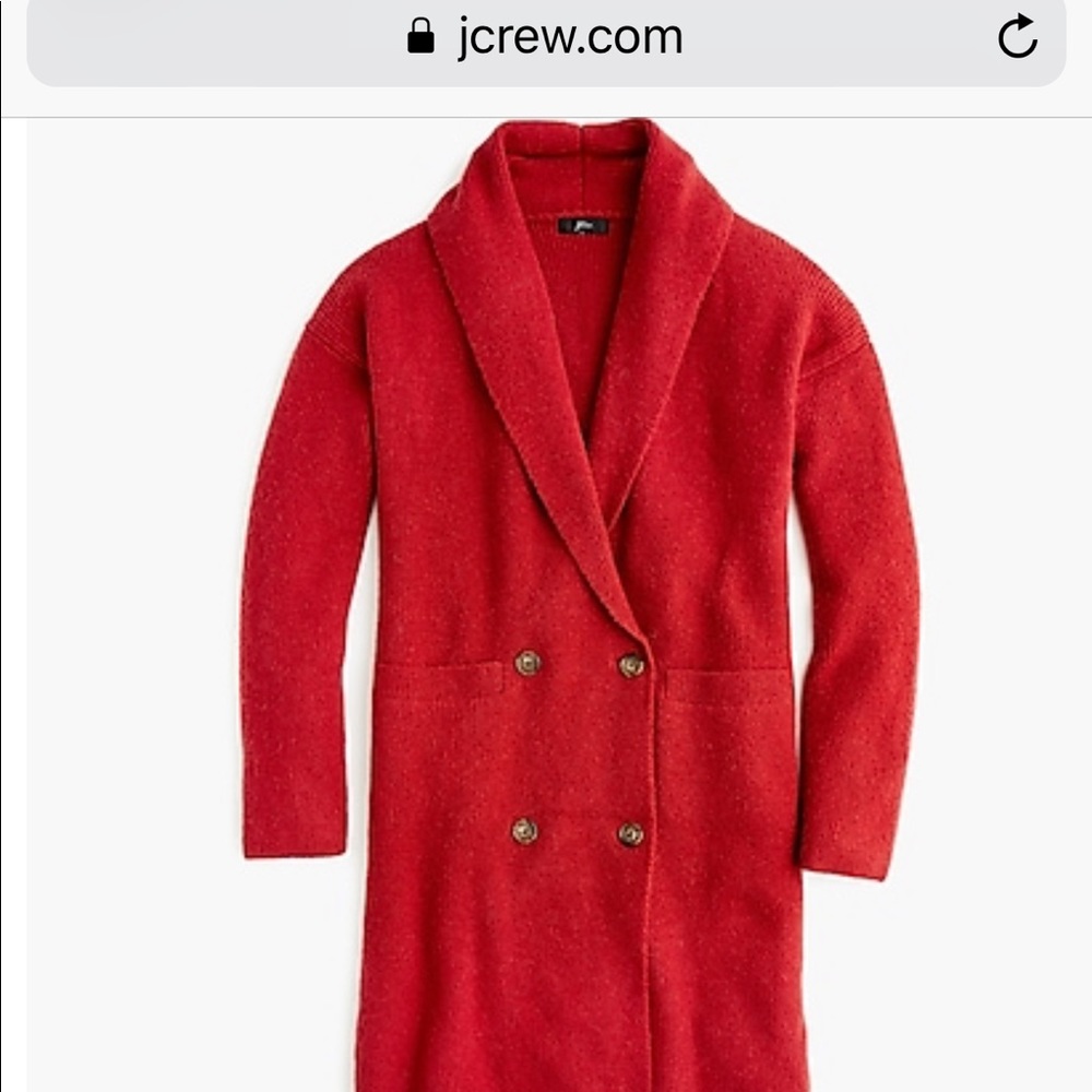 Spring Sale! NWT - J Crew Coatigan in red